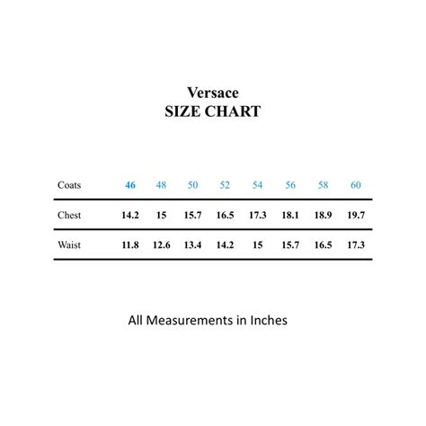 bust size for size 20 versace dress|Versace size chart for women.